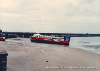 AP1-88 hovercraft at Ryde hoverport -  (credit: The <a href='http://www.hovercraft-museum.org/' target='_blank'>Hovercraft Museum Trust</a>).